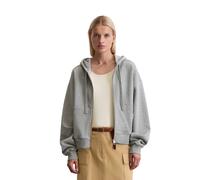 Sweatjacke MARC O'POLO "aus reinem Organic Cotton", Damen, Gr. L, light grau melange, Obermaterial: 100% Baumwolle, unifarben, relaxed fit, Rippbündchen, Sweatjacken Sweatjacke (64501315-L) light grau
