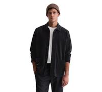 Sweatjacke MARC O'POLO "aus schwerem Bio-Baumwoll-Cord", Herren, Gr. S, schwarz navy, Obermaterial: 100% Baumwolle, unifarben, regular fit, Sweatjacken Sweatjacke (10227015-S) schwarz navy