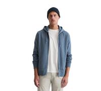Sweatjacke MARC O'POLO "aus weichem Bio-Baumwoll-Sweat", Herren, Gr. S, stormy blau, Obermaterial: 100% Baumwolle, unifarben, regular fit, Sweatjacken Sweatjacke (29811834-S) stormy blau