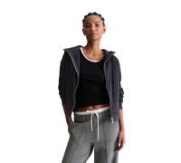 Sweatjacke MARC O'POLO DENIM "aus Organic Cotton", Damen, Gr. XS, blau depths, Obermaterial: 100% Baumwolle, unifarben, relaxed fit, Bündchen, Sweatjacken Sweatjacke (39603212-XS) blau depths