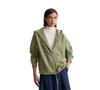 Sweatjacke MARC O'POLO DENIM "aus softem Bio-Baumwolle-Mix", Damen, Gr. XS, desert sage, Obermaterial: 70% Baumwolle, 30% Polyester, unifarben, regular fit, Rippbündchen, Sweatjacken Sweatjacke (52765