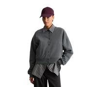 Sweatjacke MARC O'POLO DENIM "aus softer Bio-Baumwolle", Damen, Gr. XL, light graphite, Obermaterial: 100% Baumwolle, unifarben, Rippbündchen, Sweatjacken Sweatjacke (85812211-XL) light graphite