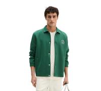Sweatjacke MARC O'POLO "in Interlock-Scuba-Qualität", Herren, Gr. M, ivy grün, Obermaterial: 75% Baumwolle, 20% Polyester, 5% Elasthan, unifarben, regular fit, elastischer Bund, Sweatjacken Sweatjacke