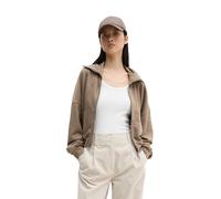 Sweatjacke MARC O'POLO "mit recycelter Baumwolle", Damen, Gr. XXS, beige (stone taupe), Obermaterial: 100% Baumwolle, unifarben, oversize, Sweatjacken Sweatjacke (64625256-XXS) stone taupe