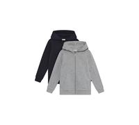 Sweatjacke MINYMO "Trainingsjacke MISweat Jacket", Jungen, Gr. 128, blau (schwarz navy), Obermaterial: 60% Baumwolle CO. 40% Polyester PES., Sweatjacken Sweatjacke (74999554-128) schwarz navy