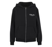 Sweatjacke MISS TEE "Miss Tee Feel The Pain Ladies Fluffy Zip Hoody", Damen, Gr. M, schwarz, 70% Baumwolle, 30% Polyester, Sweatjacken Sweatjacke (21506264-M) schwarz
