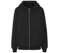 Sweatjacke MISS TEE "Miss Tee Peace Sign EMB Fluffy Zip Hoody", Damen, Gr. XXL, schwarz, 100% Baumwolle, unifarben, Sweatjacken Sweatjacke (72258635-XXL) schwarz