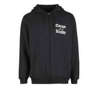 Sweatjacke MISTERTEE "MisterTee Escape From Reality Zip Hoody", Herren, Gr. M, schwarz, 65% Baumwolle, 35% Polyester, Sweatjacken Sweatjacke (95175911-M) schwarz