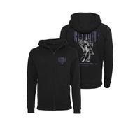 Sweatjacke MISTERTEE "MisterTee Herren Safely Guarded Heavy Zip Hoody", Herren, Gr. S, schwarz, 65% Baumwolle, 35% Polyester, Sweatjacken Sweatjacke (29945134-S) schwarz