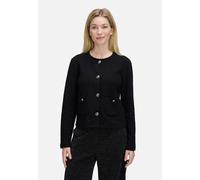 Sweatjacke mit Knöpfen Schwarz Damen