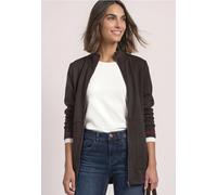 Sweatjacke mit Stehkragen und Strickdetails