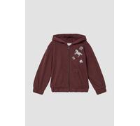 Sweatjacke mit Stickerei- und Pailetten-Details 104/110 rot 2170297.4927.104_110