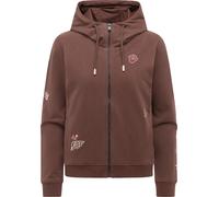 Sweatjacke mit Stickereien "Parya Embro" Dark Choco XL