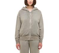 Sweatjacke MUSTANG "Damen Style Rochelle", Damen, Gr. S, grau, Web, 100% Baumwolle, relaxed fit, Sweatjacken Sweatjacke (13757564-S)