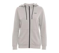 Sweatjacke NORTH BEND "Sweatjacke NBBrenta", Damen, Gr. 44, grau (drizzle), Obermaterial: 66% Viskose CV. 30% Polyester PES. 4% Elasthan EL., Sweatjacken Sweatjacke (47511815-44) drizzle