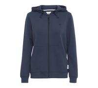 Sweatjacke NORTH BEND "Sweatjacke NBTara", Damen, Gr. 38, blau (blau nights), Obermaterial: 78% Polyester PES. 17% Viskose CV. 5% Elasthan EL., Sweatjacken Sweatjacke (24638811-38) blau nights