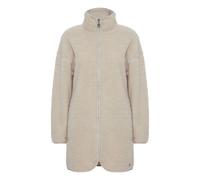 Sweatjacke OXMO "Kurzmantel OXTova", Damen, Gr. M, beige (oyster), Obermaterial: 100% Polyester PES., Jacken Sweatjacke (23469450-M) oyster