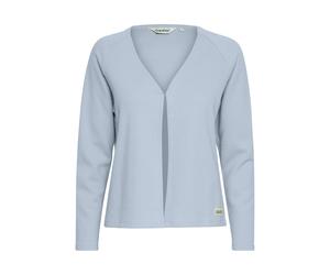 Sweatjacke OXMO "Sweatshirtjacke OXJonia", Damen, Gr. M, blau (kentucky blau), Obermaterial: 60% Baumwolle CO. 40% Polyester PES., Sweatjacken Sweatjacke (20974269-M) kentucky blau
