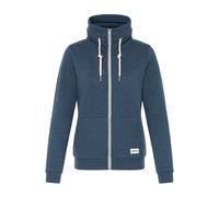 Sweatjacke OXMO "Trainingsjacke OXBitta", Damen, Gr. XS, blau (insignia blau melange), Obermaterial: 50% Baumwolle CO. 50% Polyester PES., Sweatjacken Sweatjacke (38495209-XS) insignia blau melange
