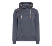 Sweatjacke OXMO "Trainingsjacke OXMille", Damen, Gr. M, blau (total eclipse melange), Obermaterial: 55% Polyester PES. 45% Baumwolle CO., Sweatjacken Sweatjacke (94187416-M) total eclipse melange