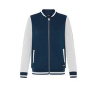 Sweatjacke OXMO "Trainingsjacke OXOnana", Damen, Gr. M, blau (insignia blau), Obermaterial: 80% Polyester PES. 20% Baumwolle CO., Sweatjacken Sweatjacke (81361350-M) insignia blau