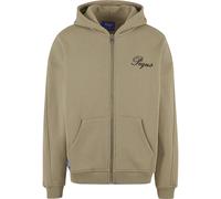 Sweatjacke PEQUS "PEQUS PEQUS Handwritten Logo Zip Hoodie", Herren, Gr. M, beige (dust grau), 100% Baumwolle, Rundhals, Sweatjacken Sweatjacke (64721234-M) dust grau