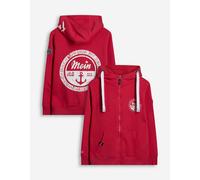 Sweatjacke - Print - rot L