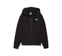 Sweatjacke PUMA "ESS Small No. 1 Logo Comfort Hoodie mit durchgehendem", Damen, Gr. XS, schwarz, Obermaterial: 34% Polyester, 66% Baumwolle; Kapuzenfutter: 100% Baumwolle; Rippe: 3% Elasthan, 97% Baum