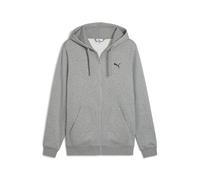 Sweatjacke PUMA "Essentials Kapuzenjacke Herren", Herren, Gr. M, grau (medium gray heather), Obermaterial: 66% Baumwolle, 34% Polyester; Kapuzenfutter: 100% Baumwolle; Rippe: 3% Elasthan, 97% Baumwoll