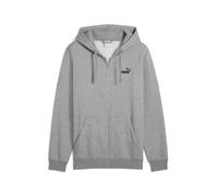 Sweatjacke PUMA "Essentials No. 1 Logo Kapuzenjacke Herren", Herren, Gr. L, grau (medium gray heather), Obermaterial: 66% Baumwolle, 34% Polyester; Kapuzenfutter: 100% Baumwolle; Rippe: 97% Baumwolle,