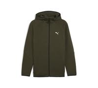 Sweatjacke PUMA "Evostripe Hoodie Herren", Herren, Gr. S, schwarz olive grün, Obermaterial: 77% Baumwolle, 23% Polyester; Taschenfutter: 100% Baumwolle; Einsatz: 80% Baumwolle, 20% Polyester, Sweatjac