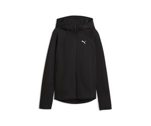 Sweatjacke PUMA "EvoStripe Kapuzenjacke Damen", Damen, Gr. L, schwarz, Obermaterial: 77% Baumwolle, 23% Polyester. Taschenfutter: 100% Baumwolle. Einsatz: 19% Polyester, 81% Baumwolle, Sweatjacken Swe