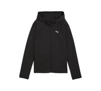 Sweatjacke PUMA "EvoStripe Kapuzenjacke Damen", Damen, Gr. S, schwarz, Obermaterial: 77% Baumwolle, 23% Polyester; Taschenfutter: 100% Baumwolle; Einsatz: 20% Polyester, 80% Baumwolle, Sweatjacken Swe