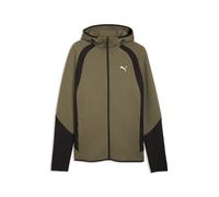 Sweatjacke PUMA "Evostripe Kapuzenjacke Herren", Herren, Gr. L, loden grün, Obermaterial: 77% Baumwolle, 23% Polyester; Taschenfutter: 100% Baumwolle; Einsatz: 81% Baumwolle, 19% Polyester, Sweatjacke