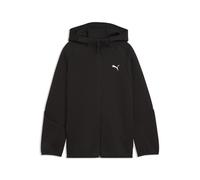 Sweatjacke PUMA "Evostripe Reißverschluss-Hoodie Jungen", Jungen, Gr. 128, schwarz, Obermaterial: 23% Polyester, 77% Baumwolle. Einsatz: 19% Polyester, 81% Baumwolle. Seitentasche - Oben: 100% Baumwol
