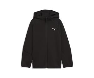 Sweatjacke PUMA "Evostripe Reißverschluss-Hoodie Jungen", Jungen, Gr. 140, schwarz, Obermaterial: 23% Polyester, 77% Baumwolle. Einsatz: 19% Polyester, 81% Baumwolle. Seitentasche - Oben: 100% Baumwol