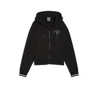 Sweatjacke PUMA "PUMA Class Kapuzenjacke Damen", Damen, Gr. L, schwarz, Obermaterial: 32% Polyester, 68% Baumwolle. Kapuzenfutter: 100% Baumwolle. Ärmelbund: 3% Elasthan, 97% Baumwolle. Oberer Bund: 9
