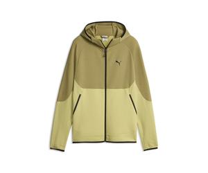 Sweatjacke PUMA "PUMATECH Elevated Slim Kapuzenjacke Herren", Herren, Gr. M, rustic olive grün, Obermaterial: 77% Baumwolle, 23% Polyester. Taschenfutter: 100% Baumwolle. Einsatz: 19% Polyester, 81% B