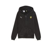 Sweatjacke PUMA "Scuderia Ferrari Sportswear Kapuzen-Sweatjacke Jugendliche", Jungen, Gr. 140, schwarz, Obermaterial: 100% Baumwolle; Rippe: 3% Elasthan, 97% Baumwolle, Sweatjacken Sweatjacke (7550832