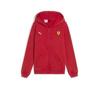 Sweatjacke PUMA "Scuderia Ferrari Sportswear Kapuzen-Sweatjacke Jugendliche", Jungen, Gr. 152, rot (rosso corsa rot), Obermaterial: 100% Baumwolle; Rippe: 3% Elasthan, 97% Baumwolle, Sweatjacken Sweat