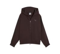 Sweatjacke PUMA "T7 Midnight Shadow Oversized Jacke mit Reißverschluss Mädchen", Mädchen, Gr. 128, chocolate fondue braun, Obermaterial: 100% Baumwolle. Kapuzenfutter: 100% Baumwolle. Rippe: 97% Baumw