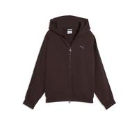 Sweatjacke PUMA "T7 Midnight Shadow Oversized Jacke mit Reißverschluss Mädchen", Mädchen, Gr. 164, chocolate fondue braun, Obermaterial: 100% Baumwolle. Kapuzenfutter: 100% Baumwolle. Rippe: 97% Baumw