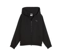 Sweatjacke PUMA "T7 Midnight Shadow Oversized Jacke mit Reißverschluss Mädchen", Mädchen, Gr. 176, schwarz, Obermaterial: 100% Baumwolle. Kapuzenfutter: 100% Baumwolle. Rippe: 97% Baumwolle, 3% Elasth