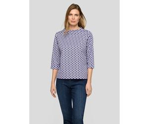 Sweatjacke RABE "Sweatshirt", Damen, Gr. 46, lila, Obermaterial: 74% Polyester, 23% Viskose, 3% Elasthan, gemustert, gerade, Sweatjacken Sweatjacke (53988966-46) lila