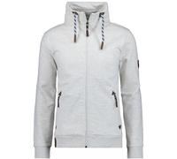 Sweatjacke RAGMAN, Herren, Gr. 6XL (62/64), grau (grau, melange), 65% Baumwolle 35% Polyester, casual, regular fit, Langarm, Sweatjacken (14132832-6XL) grau, melange