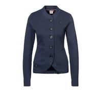 Sweatjacke RAGWEAR "AVALINA O", Damen, Gr. 3XL, blau (navy), Sweatware, Obermaterial: 70% Baumwolle, 30% Polyester, unifarben, figurbetont hüftlang, Rundhals, angesetztes Bündchen, Sweatjacken Sweatja