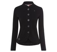 Sweatjacke RAGWEAR "AVALINA O" Gr. XXXL, schwarz, Sweatjacken, Damen, 3XL, Sweatware, Obermaterial: 70% Baumwolle, 30% Polyester, unifarben, Sweatjacke, aus bequem weicher Sweat-Qualität (99752652-XXX