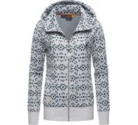 Sweatjacke RAGWEAR "Cinda Zip", Damen, Gr. M (38), grau (hellgrau), Sweatware, Obermaterial: 70% Baumwolle, 30% Polyester, tailliert hüftbedeckend, hoch geschlossener Ausschnitt, Ärmel ohne Ärmelschli