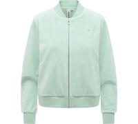Sweatjacke RAGWEAR "Doron Embossed", Damen, Gr. XXXL(46), grün (mint), Material: 94% Polyester, 6% Elasthan, lässig geschnitten hüftlang, Rundhals, Ärmel ohne Ärmelschlitz Rippbündchen, Sweatjacken Sw