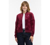 Sweatjacke RAGWEAR "DORON VELVET", Damen, Gr. L, wine, Samt, Obermaterial: 94% Polyester, 6% Elasthan, gemustert, normal, Rundhals, Sweatjacken Sweatjacke, weiche Samt Optik (19847335-L)
